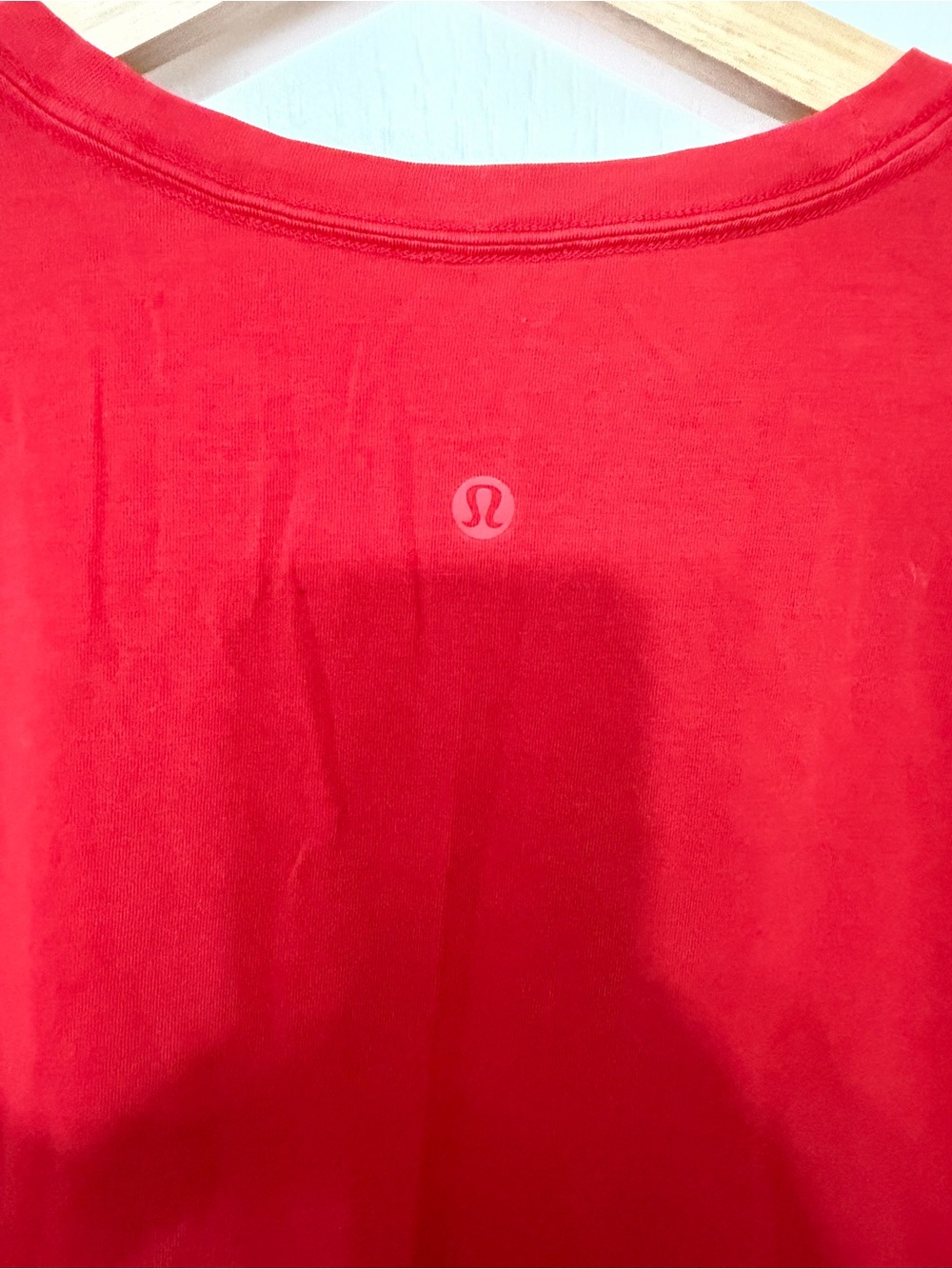 lululemon athletica Women’s Pima Cotton Bright Red Short Sleeve Tee